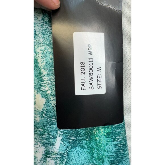 Saucony Womens Scout Series Leggings M Green Watercolor Pattern - Picture 4 of 12